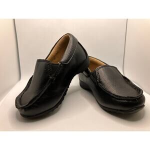 Children's PLACE Sz 4 Boys Black Loafers Slip On Toddler Shoes Church Formal